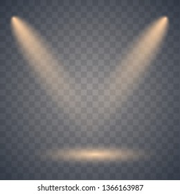 Scene illumination collection, transparent effects. Vector spotlights. Scene. Light Effects. Vector illustration EPS10