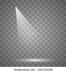 Scene illumination collection, transparent effects. Bright lighting with spotlights. Vector illustrator EPS10.