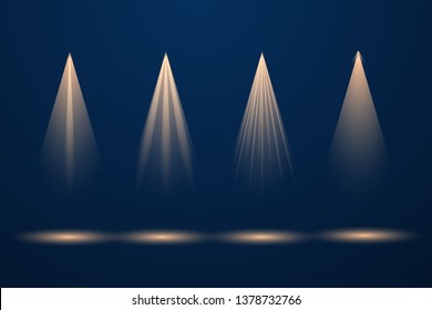 Scene illumination collection, transparent effects. Vector spotlights. Scene. Light Effects. Vector illustration EPS10