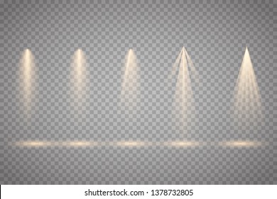 Scene illumination collection, transparent effects. Vector spotlights. Scene. Light Effects. Vector illustration EPS10
