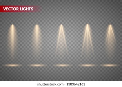 Scene illumination collection, transparent effects. Vector spotlights. Scene. Light Effects. Vector illustration EPS10