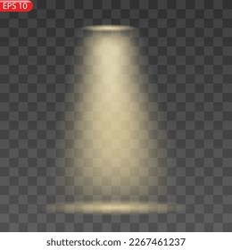 Scene-Beleuchtungskollektion, transparente Effekte. Helle Beleuchtung mit Scheinwerfern.