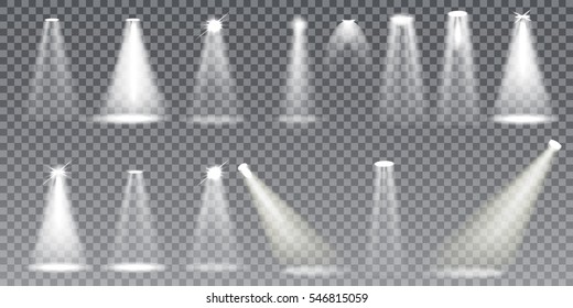 Scene illumination collection, transparent effects. Bright lighting with spotlights. - Shutterstock ID 546815059