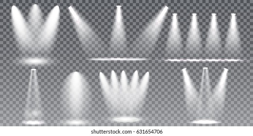 Scene Illumination Collection Transparent Effects Bright Stock Vector ...