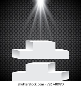 Scene illumination collection, transparent effects. Bright lighting with spotlights.