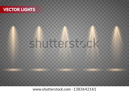 Scene illumination collection, transparent effects. Vector spotlights. Scene. Light Effects. Vector illustration EPS10