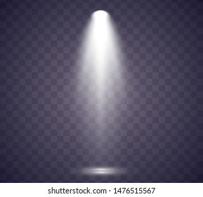 Scene illumination collection. Transparent realistic effect. Light exclusive use lens flash light effect. Lighted scene. podium under the spotlight. 