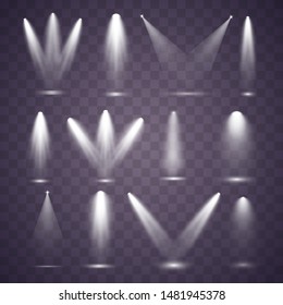 Scene Illumination Collection Transparent Realistic Effect Stock Vector ...