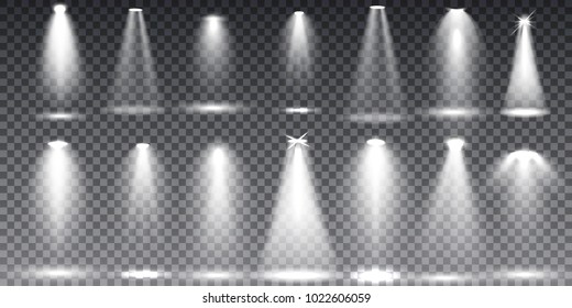 Scene Illumination Different Shapes Projections Collection Stock Vector ...