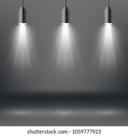 Scene Illumination Effects mit Spotlight. Vektorgrafik.