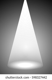 Scene illumination light on dark background. Vector illustration