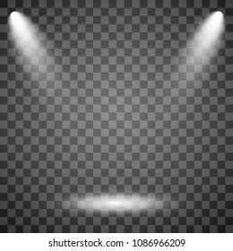 Scene illumination, transparent effects on a plaid dark background. 
