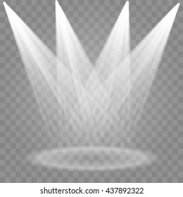 Scene illumination, transparent effects on a plaid dark background. Bright lighting with spotlights.light.