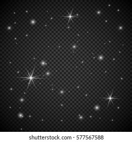 Scene illumination, transparent effects on a plaid dark background. Bright lighting with spotlights.