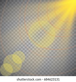 Scene illumination, transparent effects on a plaid dark background. Bright lighting with spotlights.