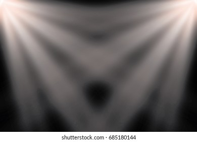 Scene illumination, transparent effects on a plaid dark background. Bright lighting with spotlights.