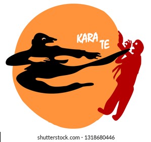 Scene of karate fight.