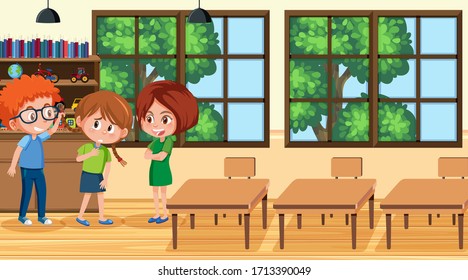 Scene Kid Bullying Their Friend Classroom Stock Vector (Royalty Free ...