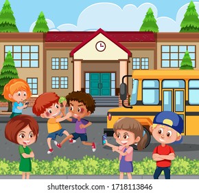 21,687 School building cartoon Images, Stock Photos & Vectors ...