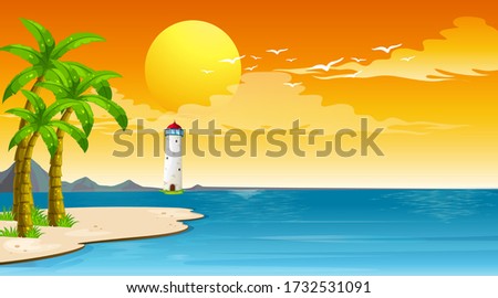 Similar – lighthouse Landscape Water