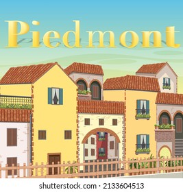 Scene with many buildings in city illustration