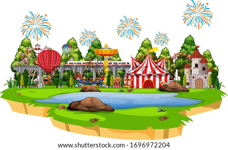 Similar – Image, Stock Photo pond swings Water