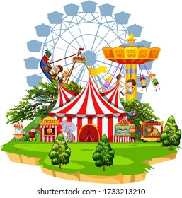 Children People Amusement Park Illustration Stock Vector (Royalty Free ...