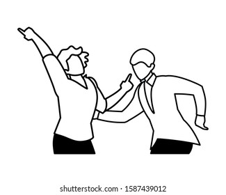 scene of men in dance pose, party, dance club vector illustration design