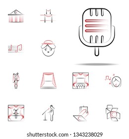 scene microphone icon. handdraw icons universal set for web and mobile