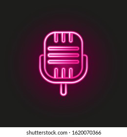 scene microphone neon style icon. Simple thin line, outline vector of theatre icons for ui and ux, website or mobile application