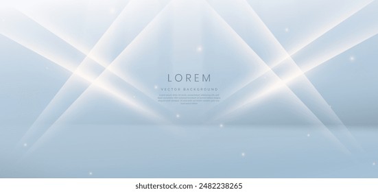 Scene modern grey background with gold lines lighting effect sparkle. You can use for ad, poster, template, business presentation. Vector illustration