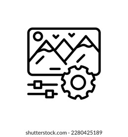 Scene Optimizer icon in vector. Illustration