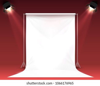 Scene palatno for photo shooting. Vector illustration