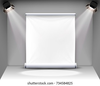 Scene palatno for photo shooting. Vector illustration