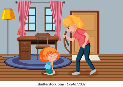 Scene Parents Bullying Their Family Home Stock Vector (Royalty Free ...