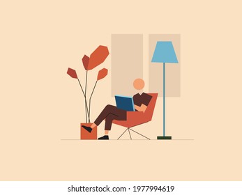 214 Man setting on chair isolated Images, Stock Photos & Vectors ...