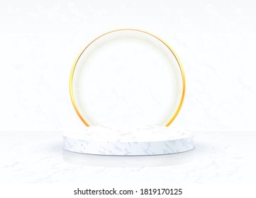 Scene presentation pedestal for business concepts, Podium object. Vector illustration.