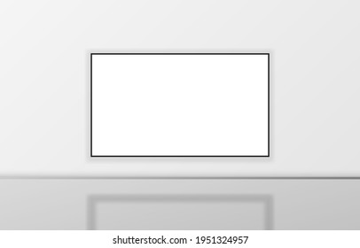 Tabla de presentaciones de escenas, pantalla blanca de mesa. Ilustración del vector