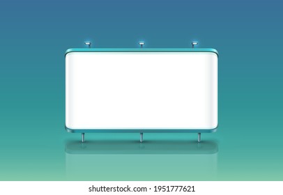 Scene presentations board, table white display. Vector illustration