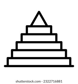Scene pyramid icon outline vector. Desert cairo. Sand egypt