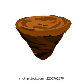 Scene with quicksand, vector illustration
