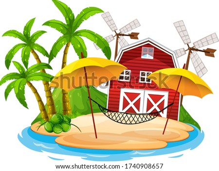 Similar – Image, Stock Photo farm holidays. Barn