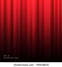 Scene with red curtain