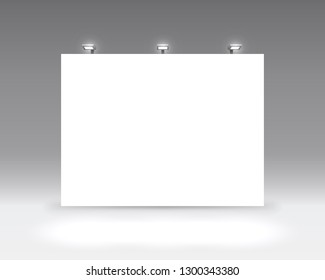 Scene show Podium for presentations on the grey background. Vector illustration