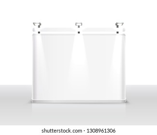 Scene show Podium for presentations on the white background. Vector illustration