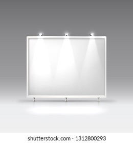 Scene show Podium for presentations on the grey background. Vector illustration