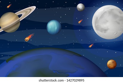 A scene of space illustration