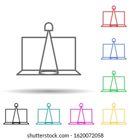 scene spotlight multi color style icon. Simple thin line, outline vector of spotlight stage icons for ui and ux, website or mobile application