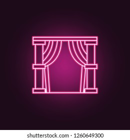 scene stage icon. Elements of Spotlight stage in neon style icons. Simple icon for websites, web design, mobile app, info graphics