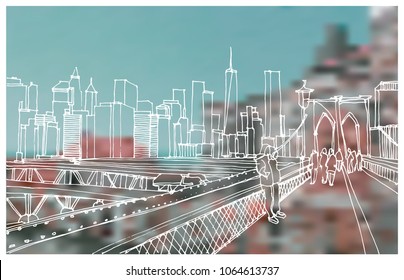 Williamsburg Bridge Stock Vectors, Images & Vector Art | Shutterstock